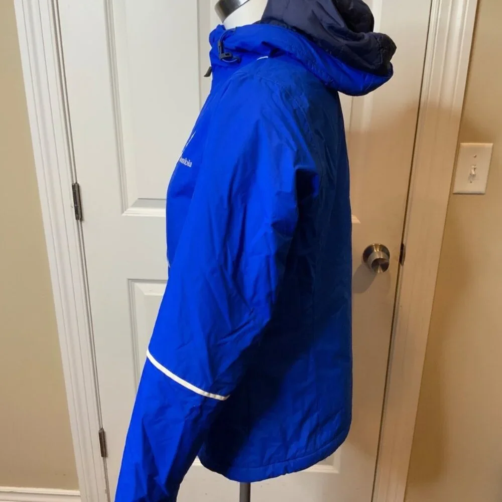 Columbia Royal Blue Thermal Coil Hooded Winter Jacket, Size M